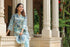 Women Blue Floral Printed Pintucks Kurta